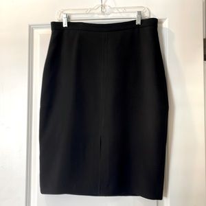 Ann Taylor black Front slit pencil skirt 12